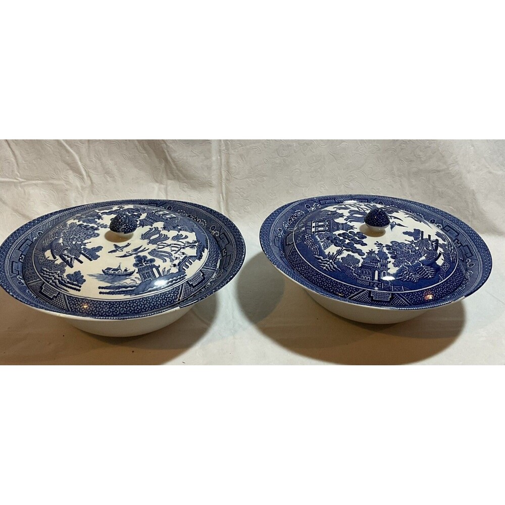 Johnson Bros. Blue Willow Lidded Dish Set Made In England